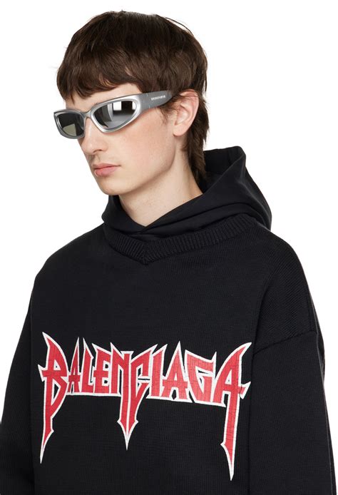 balenciaga silver mirror sunglasses dupe